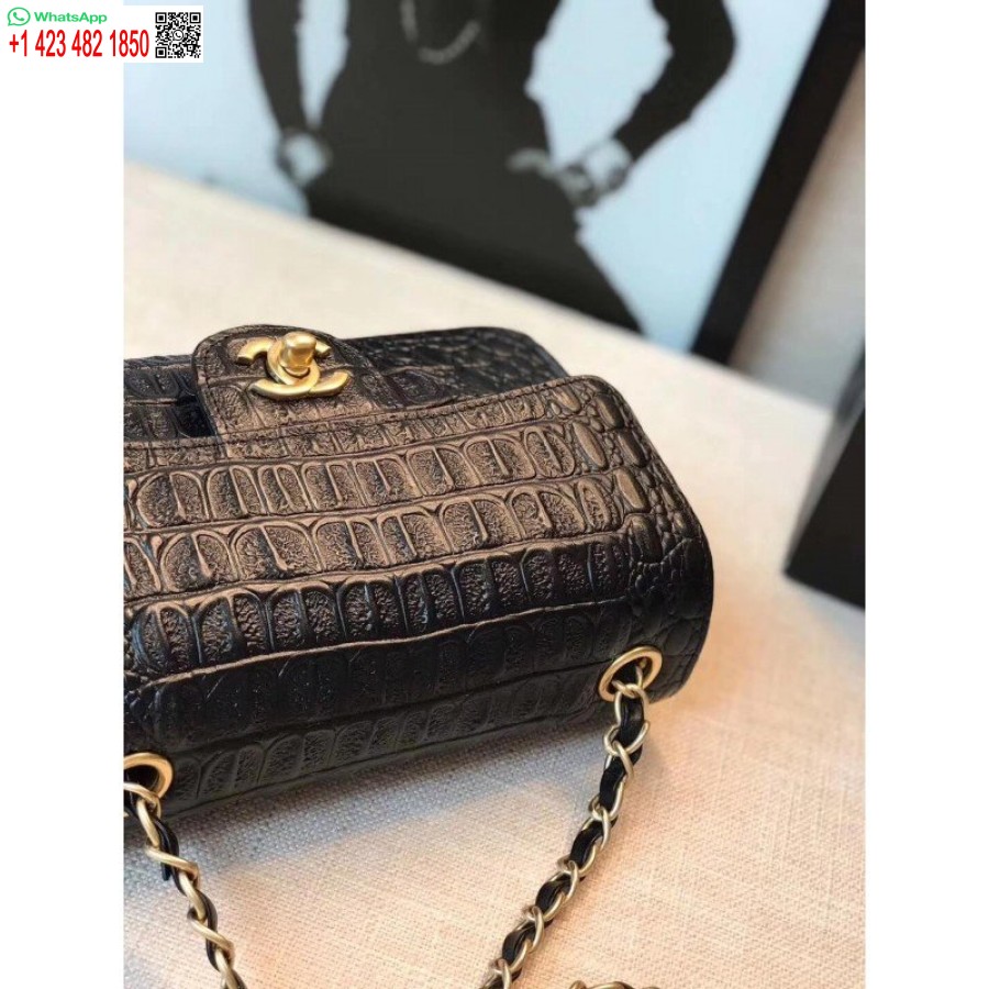 Реплика классической сумки Chanel из кожи аллигатора с клапаном класса люкс 1116 оптом