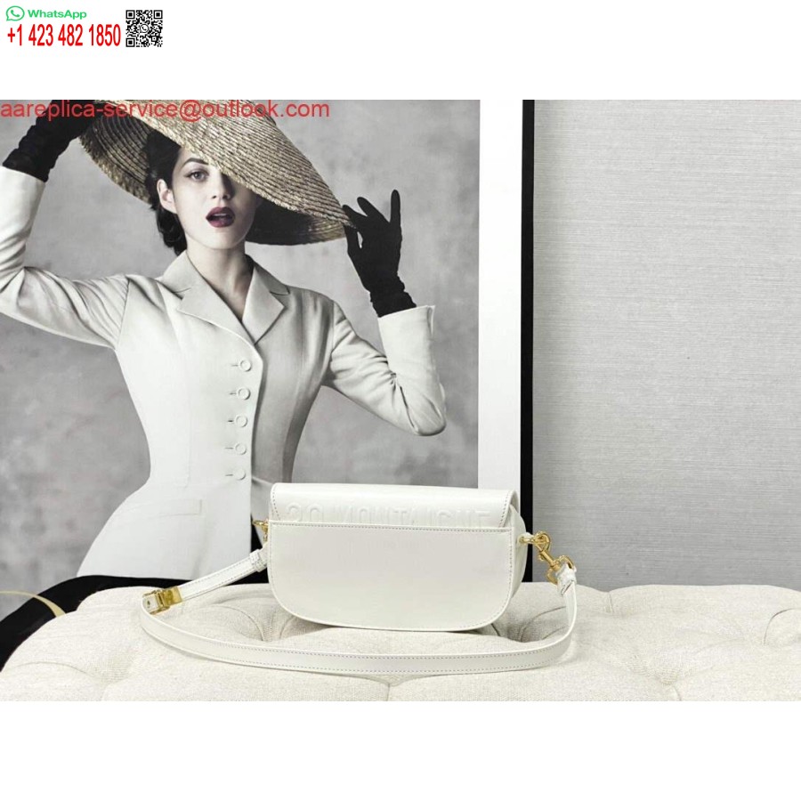 Replica Dior M9327 Dior Bobby Bag Ida Lääne Valge Kast Vasikanahk
