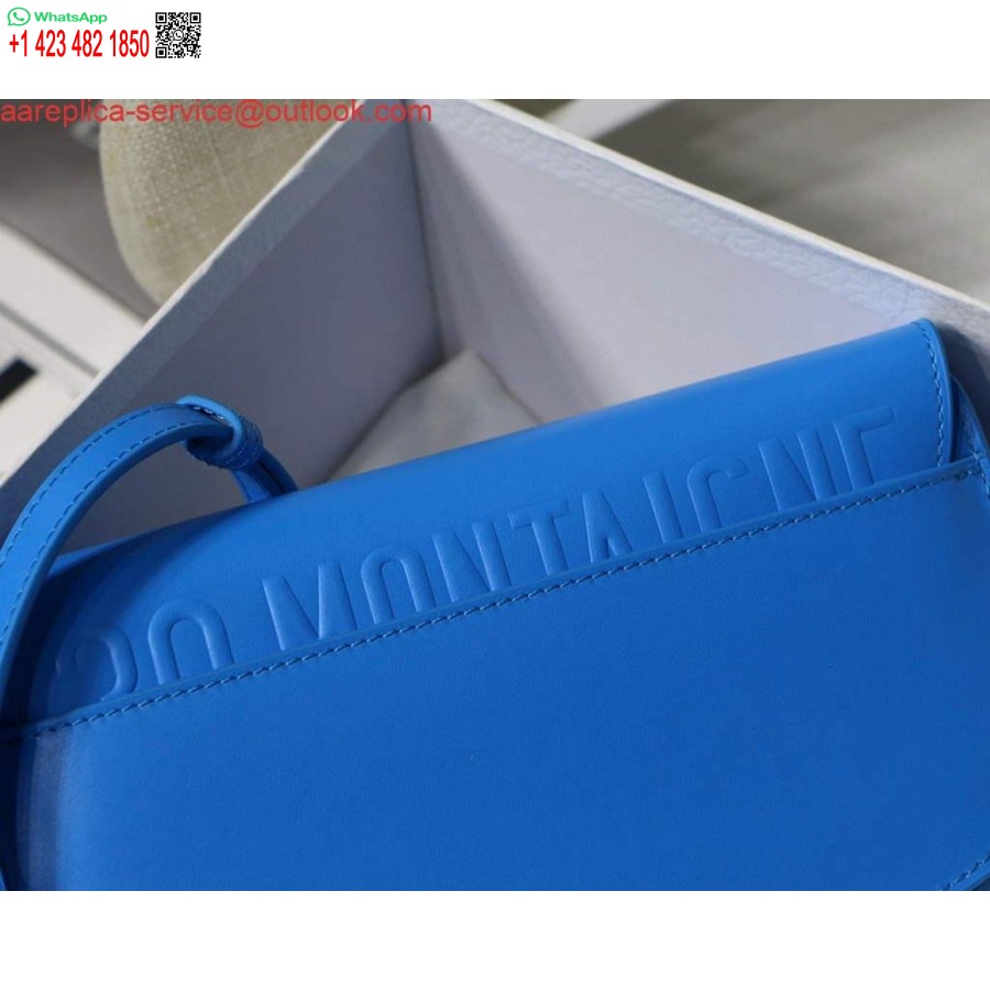 Replika Dior M9327 Torba Dior Bobby East West Box Telečja Koža Modra