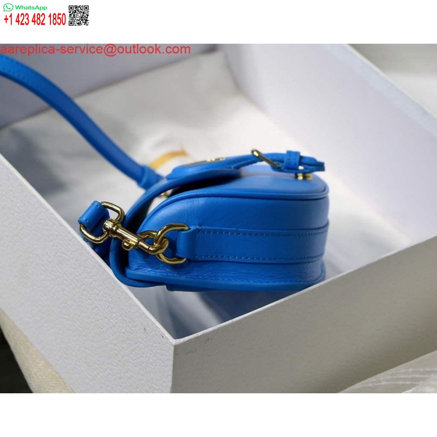 Replika Dior M9327 Torba Dior Bobby East West Box Telečja Koža Modra