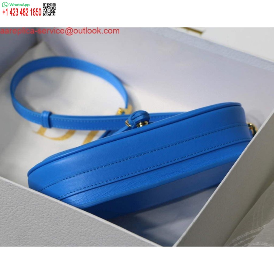 Replika Dior M9327 Torba Dior Bobby East West Box Telečja Koža Modra