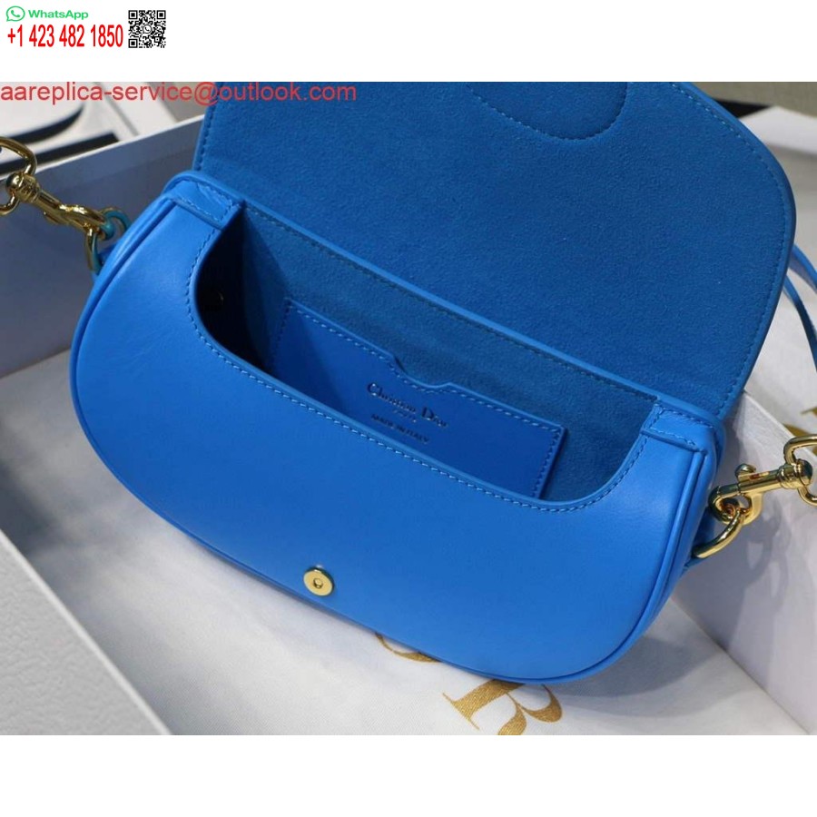 Replika Dior M9327 Torba Dior Bobby East West Box Telečja Koža Modra