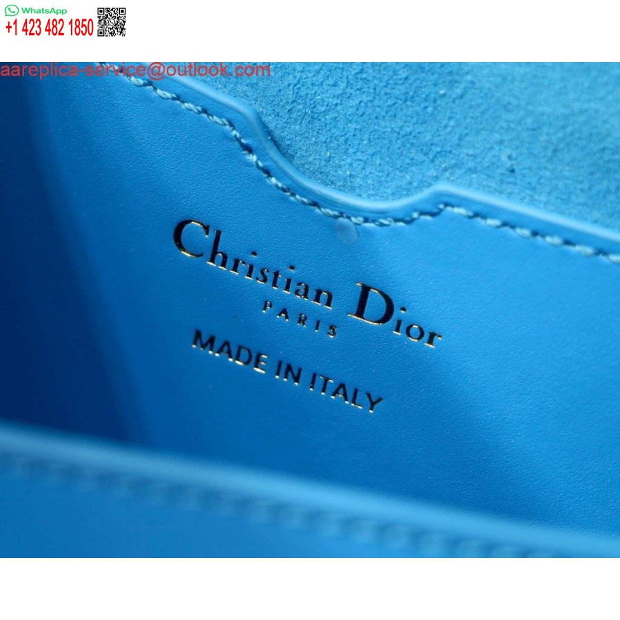 Replika Dior M9327 Torba Dior Bobby East West Box Telečja Koža Modra