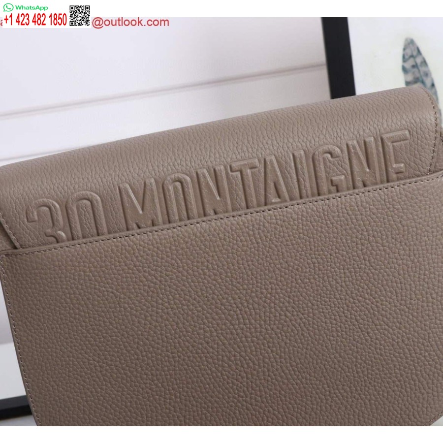 Replica Dior M9320 Grande Borsa Dior Bobby Calda Pelle Di Vitello Taupe Con Cinturino Ricamato Obliquo Blu