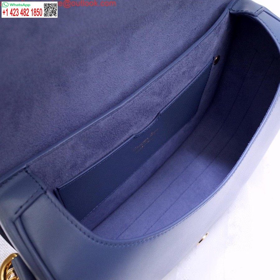 Replica Dior M9320 Didelis Krepšys Mėlynas Dėžutės Blauzdos Oda Su Mėlynu įstrižu Dirželiu