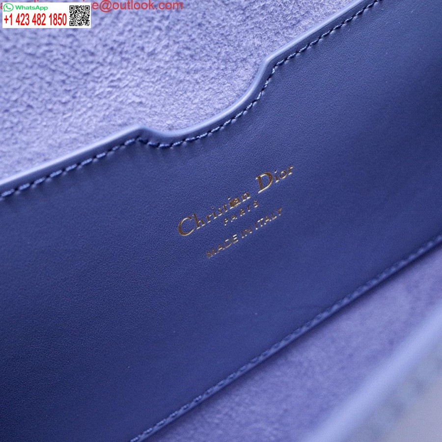 Replica Dior M9320 Didelis Krepšys Mėlynas Dėžutės Blauzdos Oda Su Mėlynu įstrižu Dirželiu