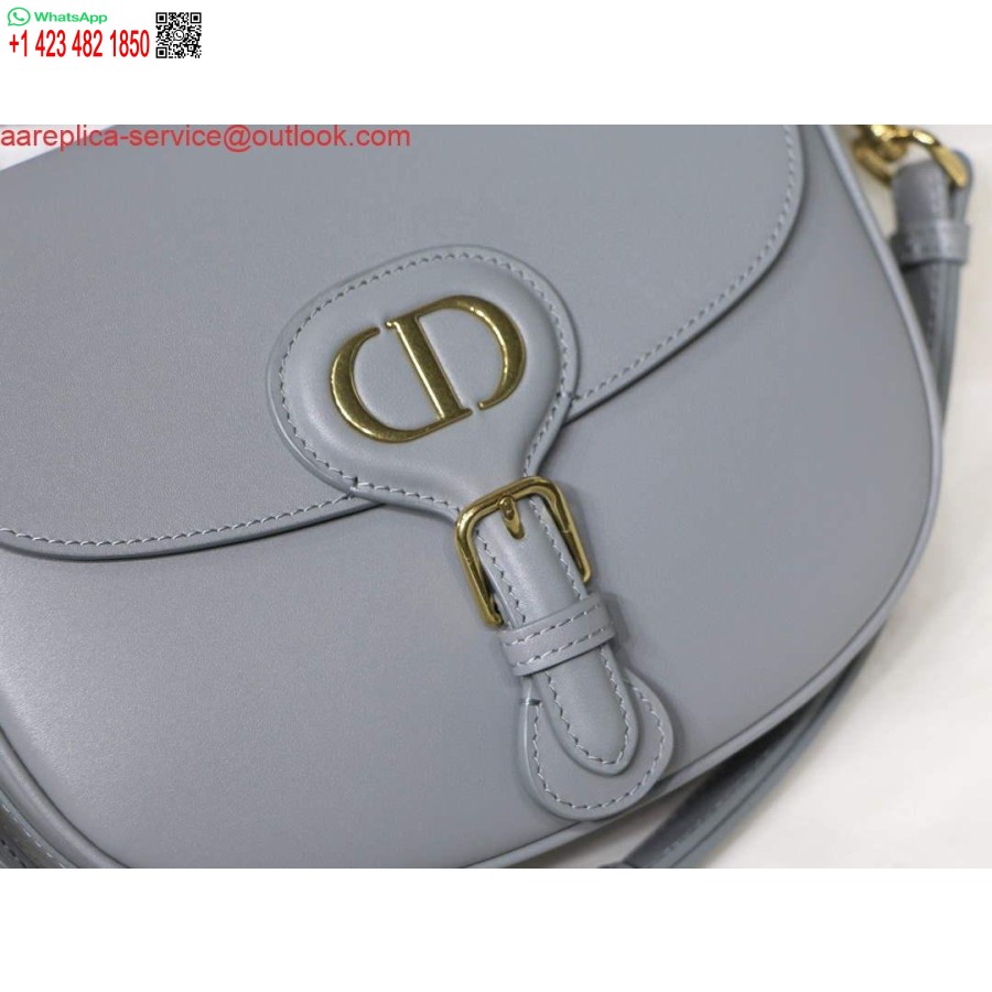 çoğaltma Dior M9319 Orta Boy Dior Bobby çanta Gri Kutu Dana Derisi