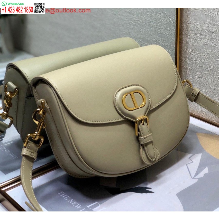 Replica Dior M9319 Borsa Bobby Media Beige Scatola Di Vitello Grigia