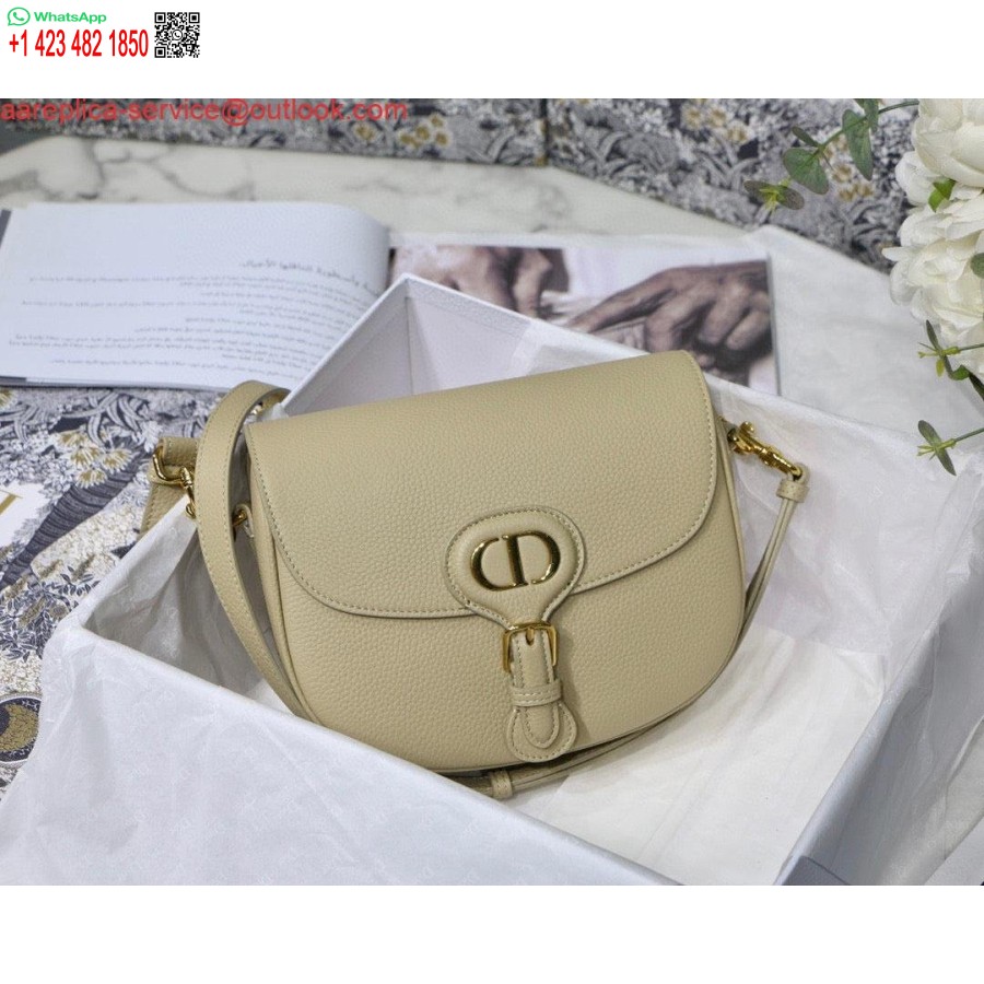 Replica Dior M9319 Borsa Bobby Media Pelle Di Vitello Granulata Beige