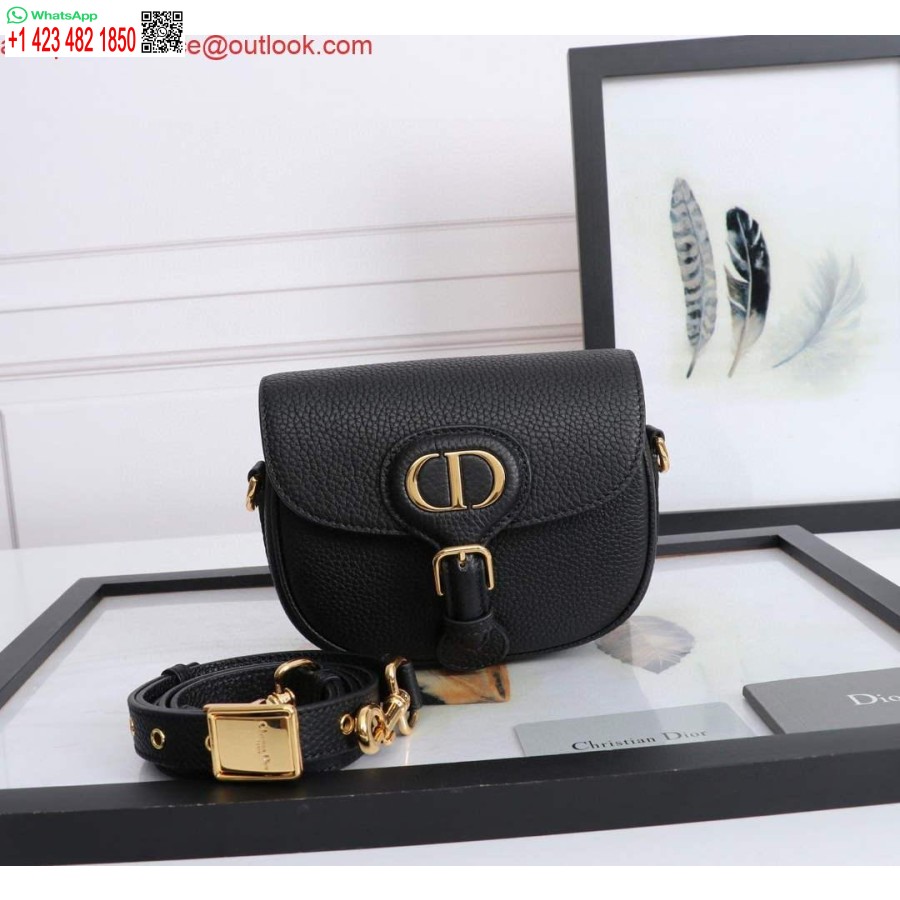Replica Dior M9317 Väike Bobby Kott Must Teraline Vasikanahk