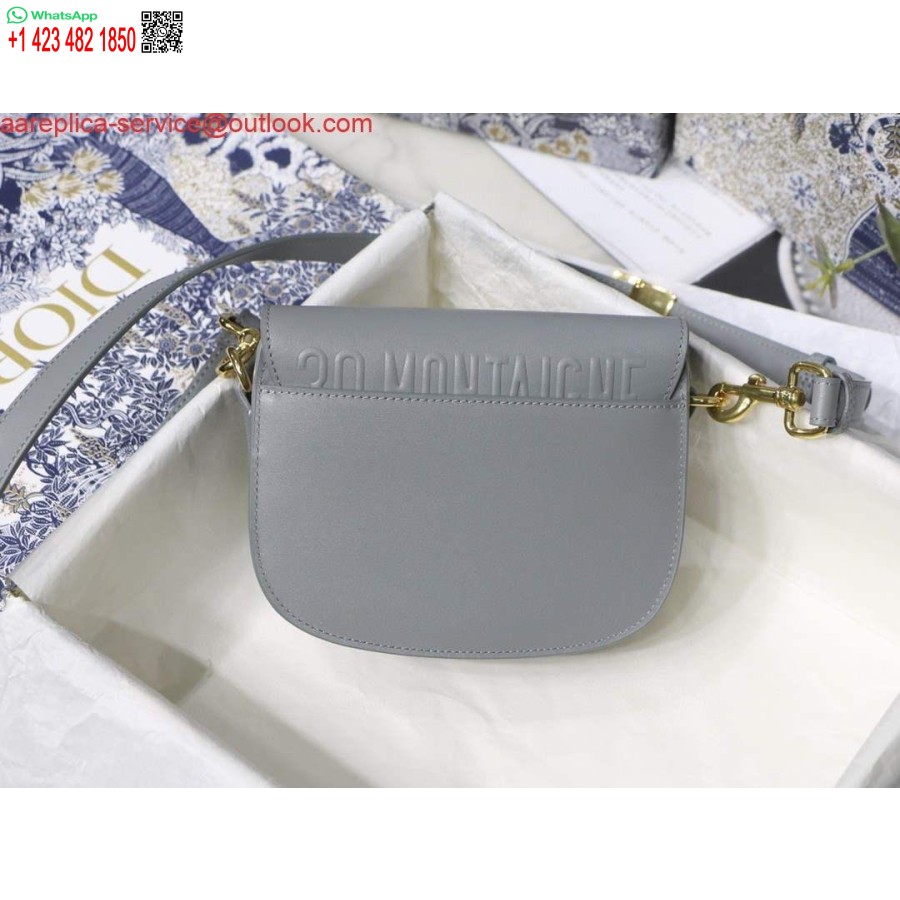 Replika Dior M9317 Crossbody Malá Dior Bobby Taška šedá Box Teľacia Koža