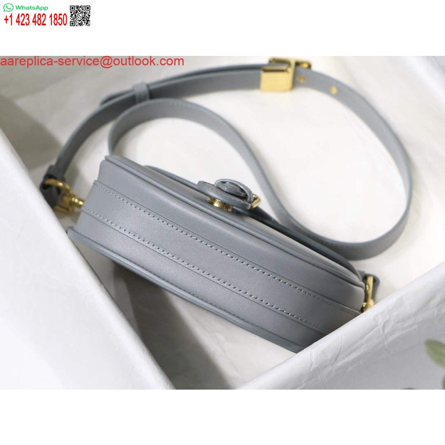 Replika Dior M9317 Crossbody Malá Dior Bobby Taška šedá Box Teľacia Koža