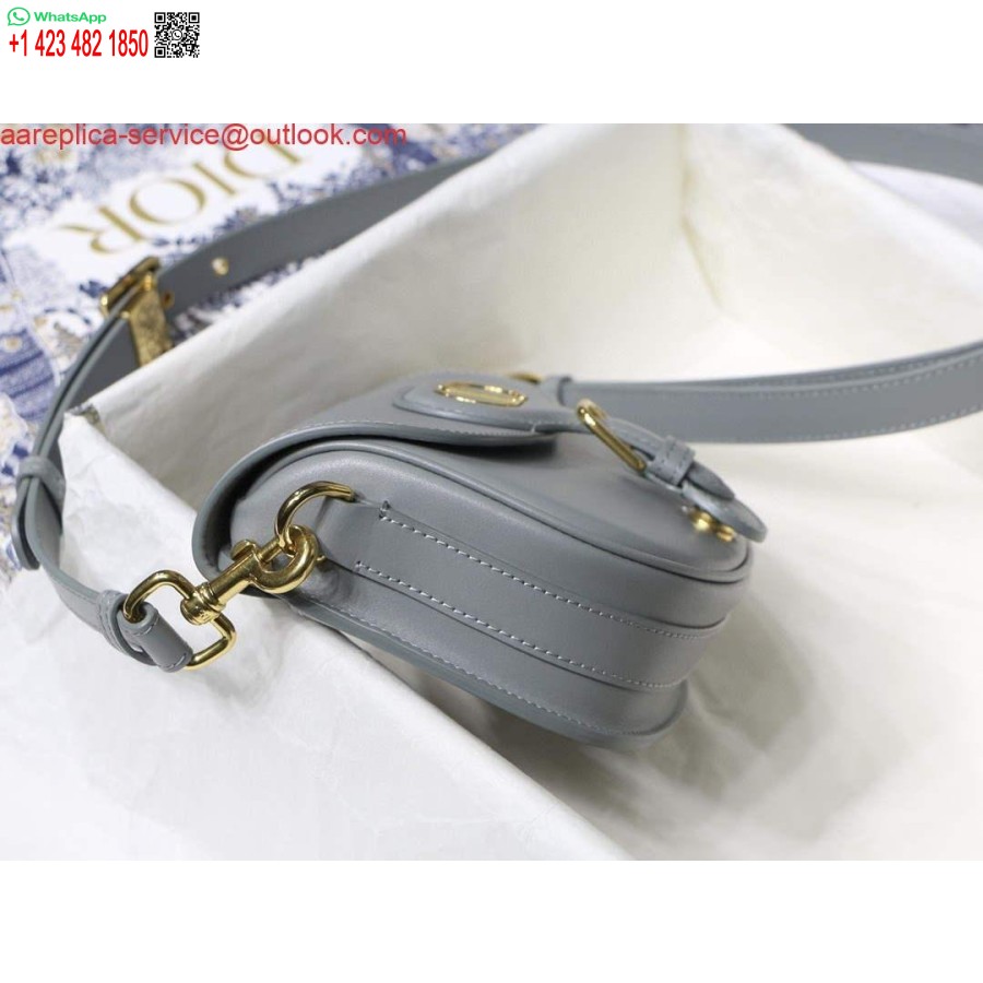 Replika Dior M9317 Crossbody Malá Dior Bobby Taška šedá Box Teľacia Koža