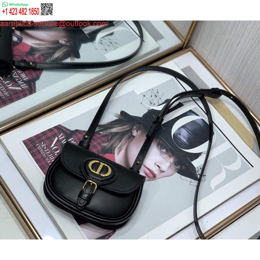 Replica Dior M2278 Mini Bobby Bag Black Box Kalveskinn