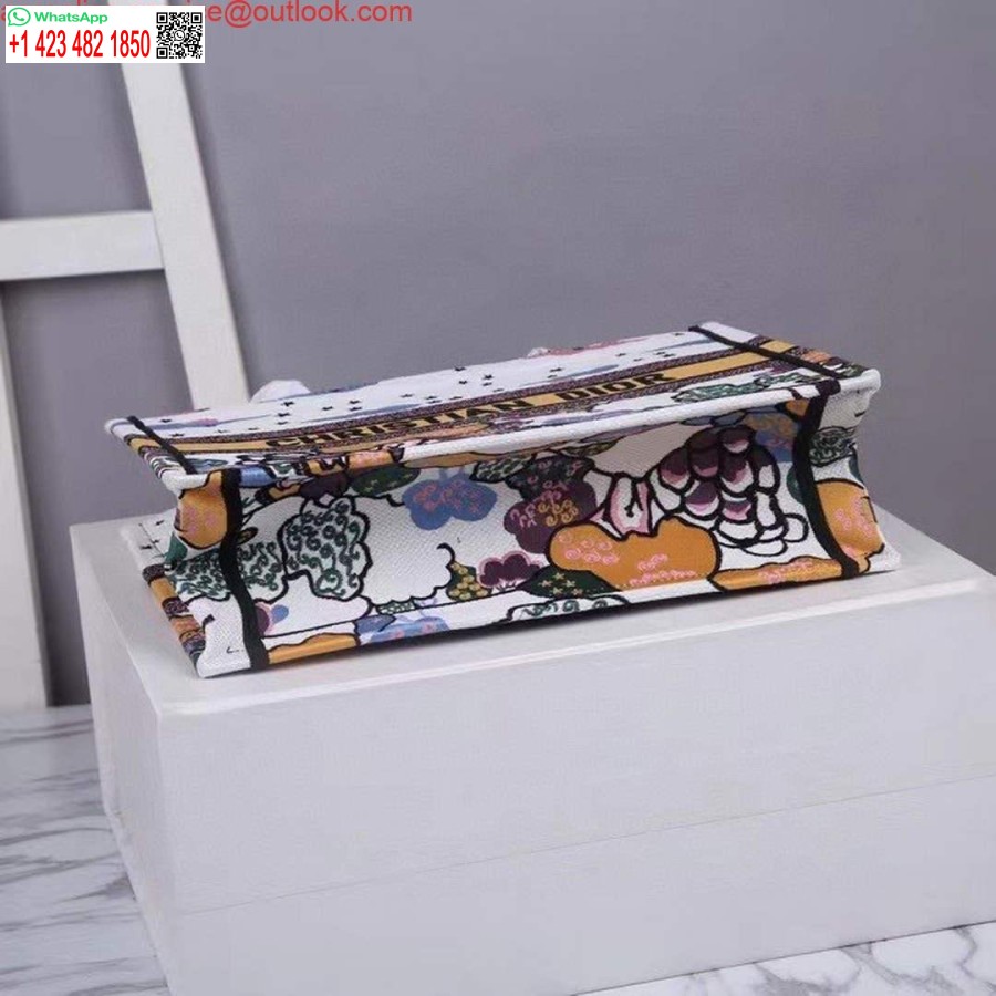 Replica Dior Medium Kirjakassi Latte Dior Ciel De Rêve Kirjonta M1296