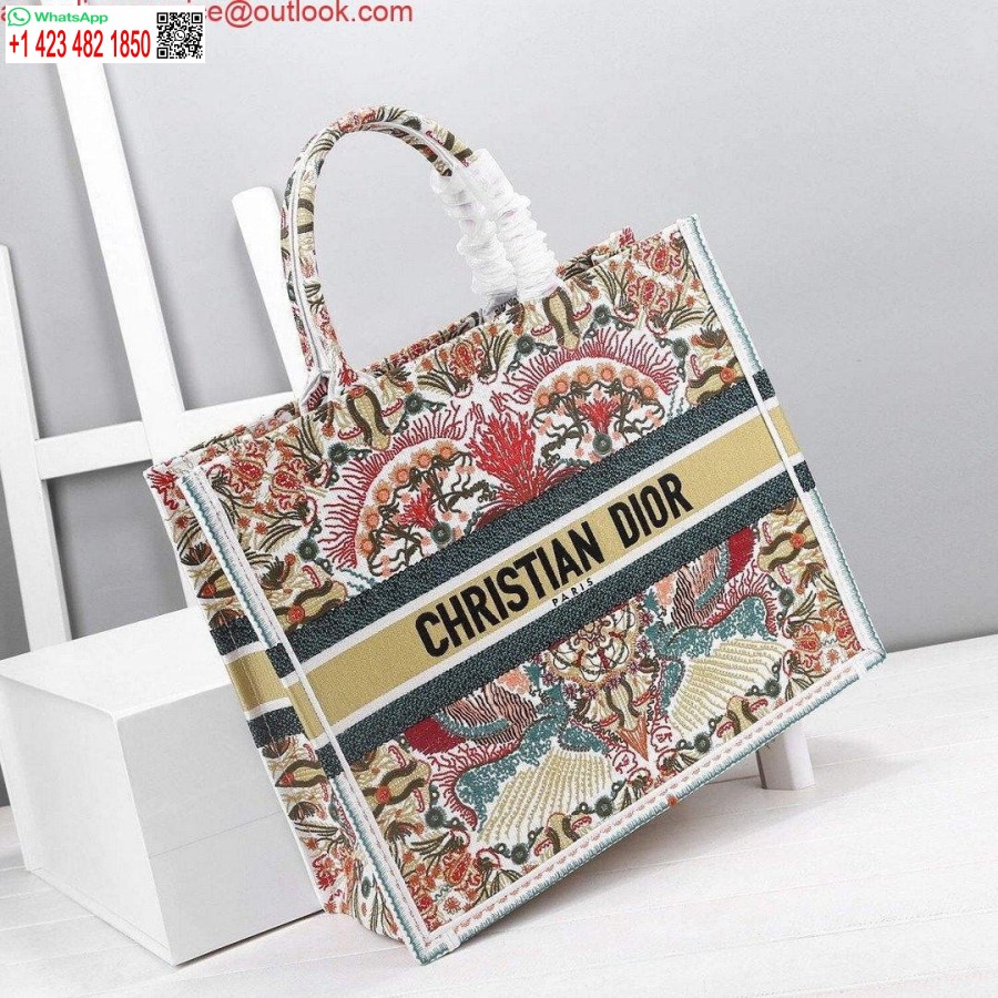 Replica Dior M1296 Boekentas Christian Dior Klein Veelkleurig Rood En Groen