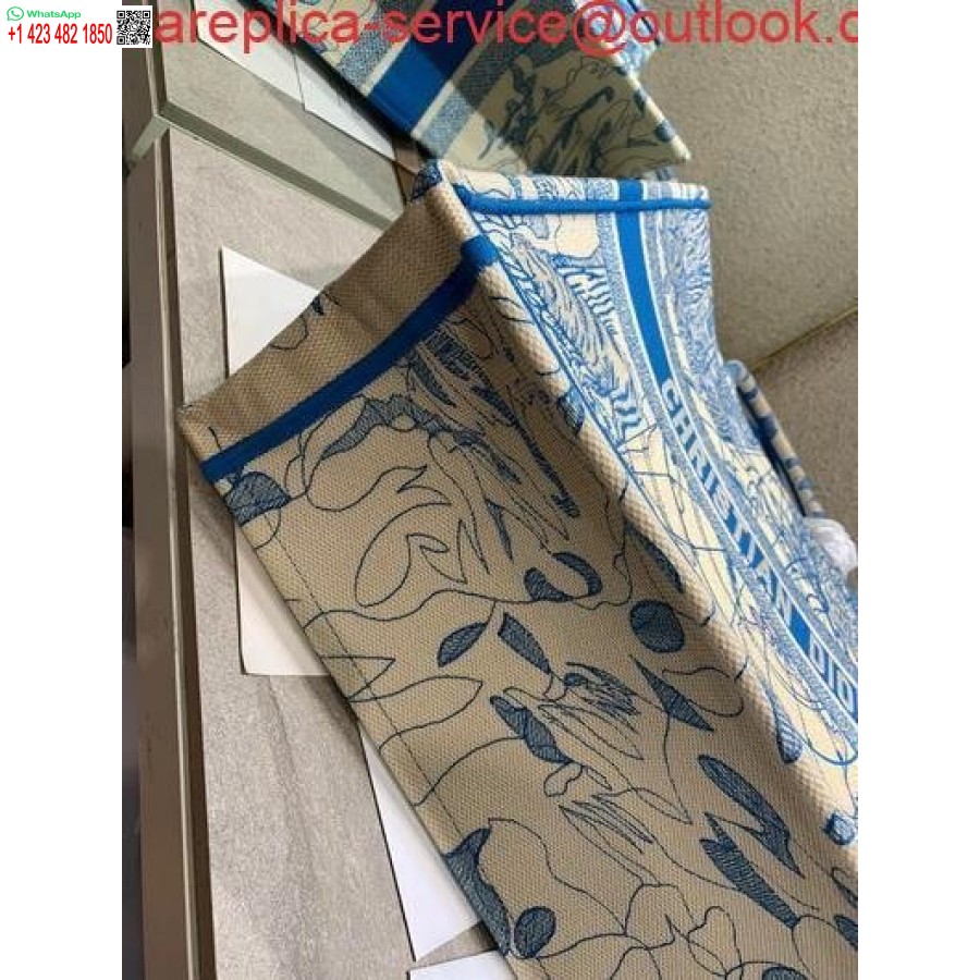 Replica Dior M1286 Book Tote Christian Dior Geanta De Cumparaturi Umar Albastru