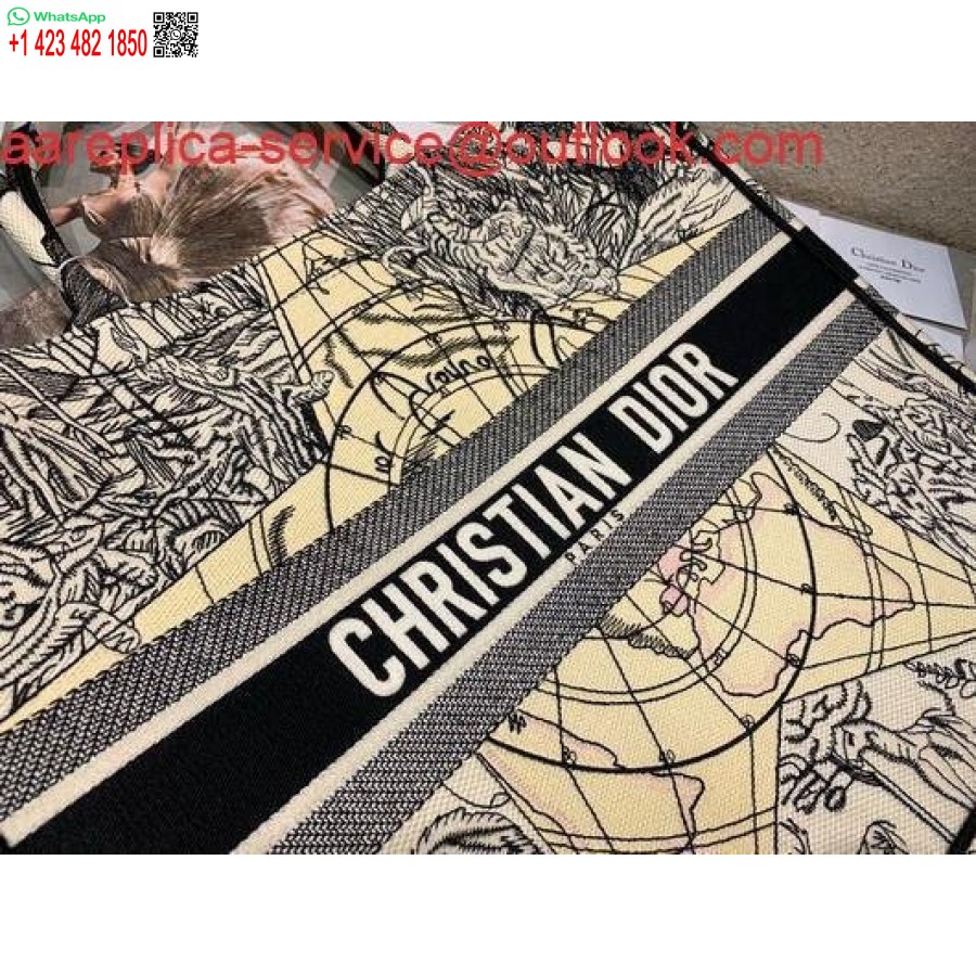 Replica Dior M1286 Book Tote Christian Dior Shoulder Shopping Bag Black