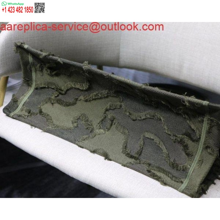 Replica Dior Book Tote M1286 žalia Kamufliažinio Siuvinėjimo Pirkinių Krepšys