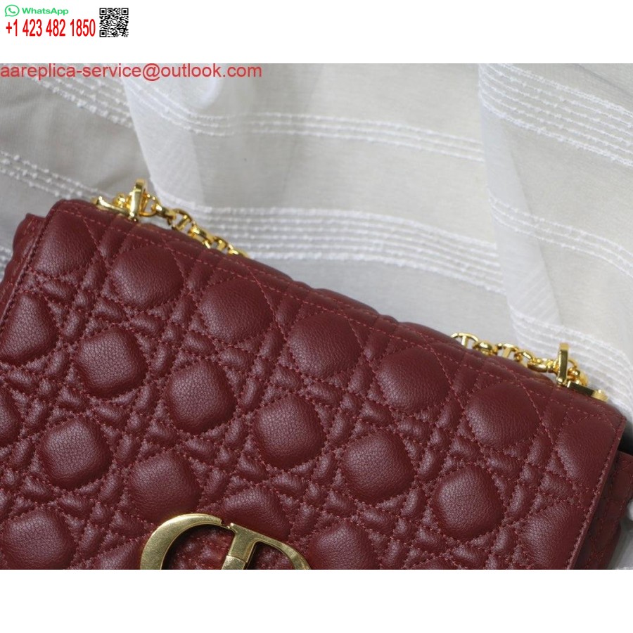 Replica Dior M9243 Grande Borsa Caro In Pelle Di Vitello Rossa