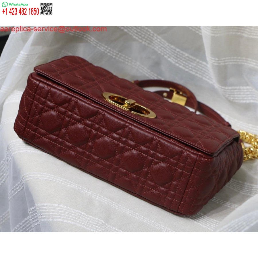 Replica Dior M9243 Grande Borsa Caro In Pelle Di Vitello Rossa