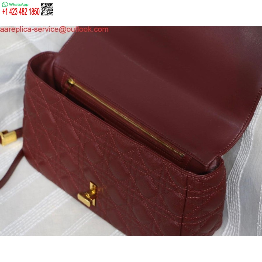 Replica Dior M9243 Grande Borsa Caro In Pelle Di Vitello Rossa