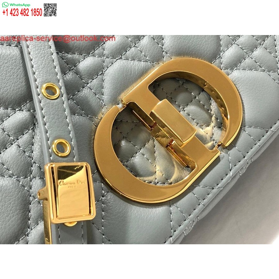 Replica Dior M9243 Grande Borsa Caro In Pelle Di Vitello Grigia