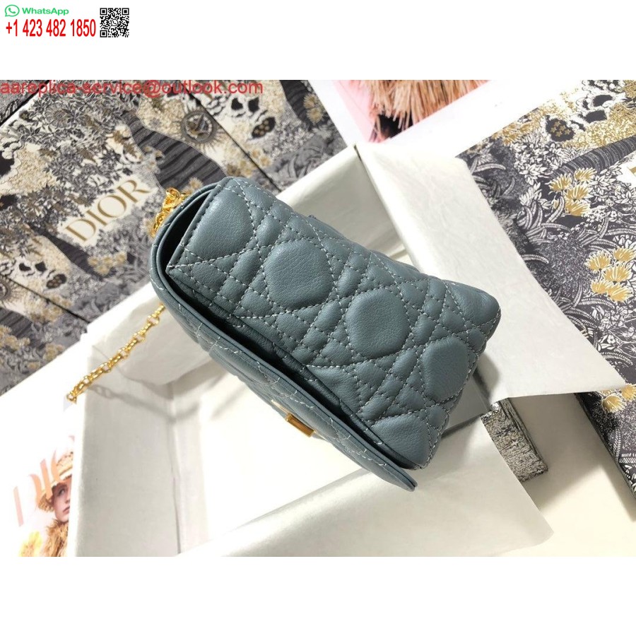Replica Dior M9243 Grande Borsa Caro In Pelle Di Vitello Blu
