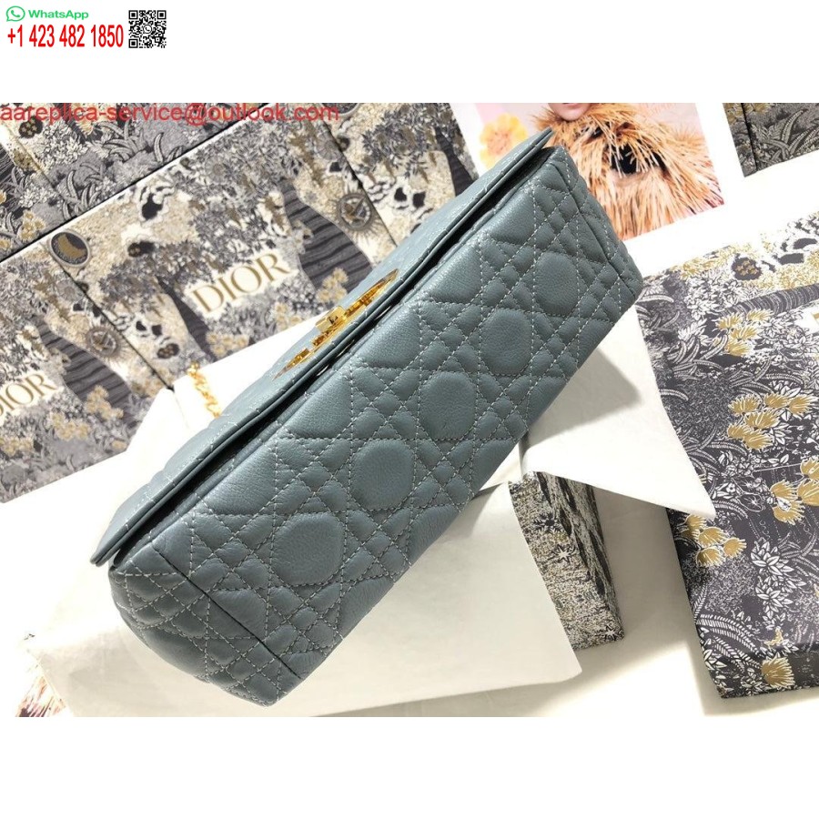 Replica Dior M9243 Grande Borsa Caro In Pelle Di Vitello Blu