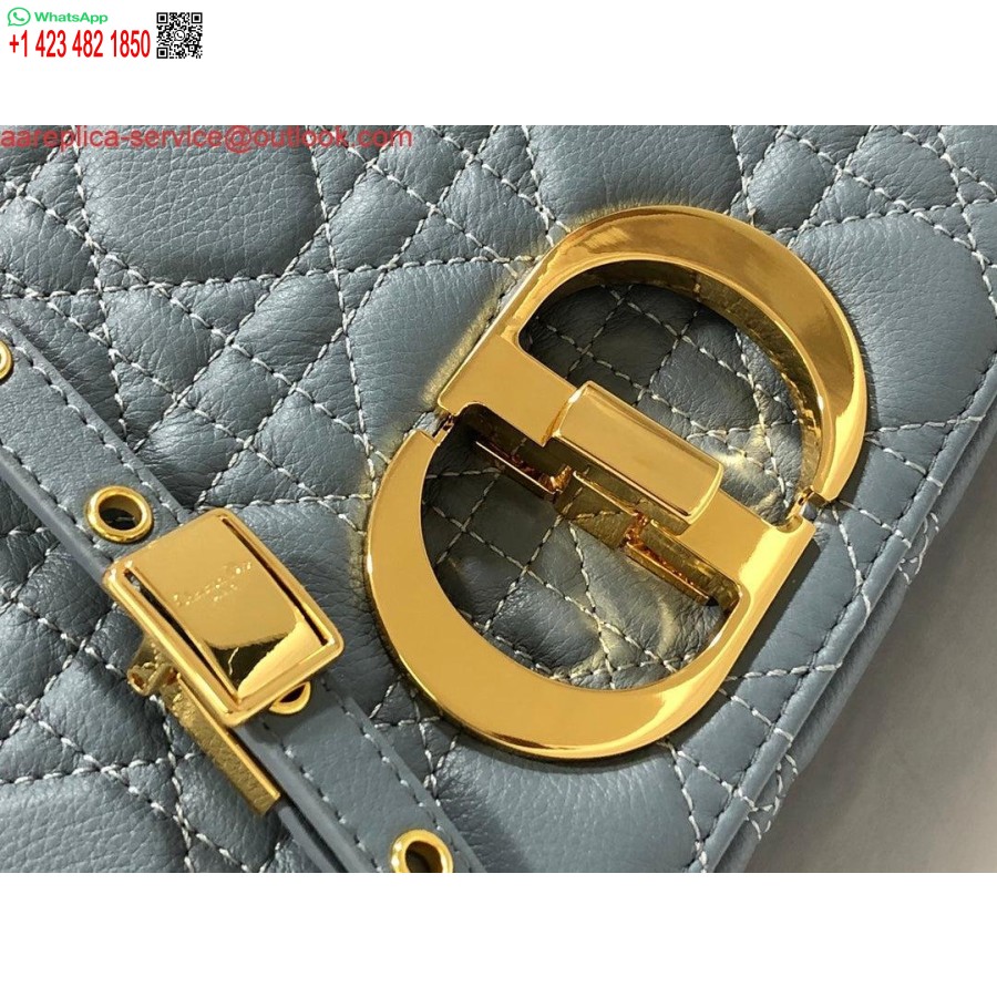 Replica Dior M9243 Grande Borsa Caro In Pelle Di Vitello Blu