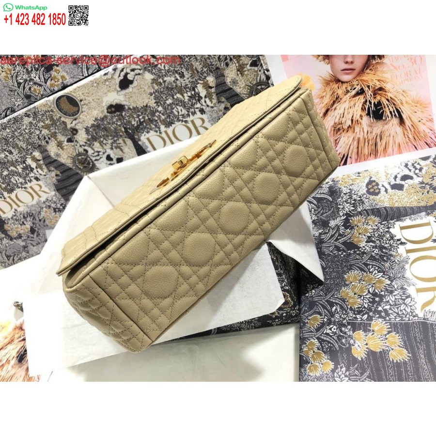 Replica Dior M9243 Grande Borsa Caro In Pelle Di Vitello Albicocca