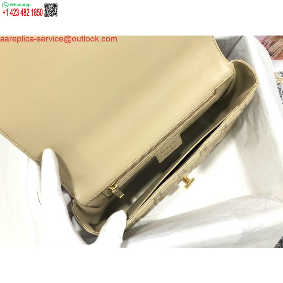 Replica Dior M9243 Grande Borsa Caro In Pelle Di Vitello Albicocca