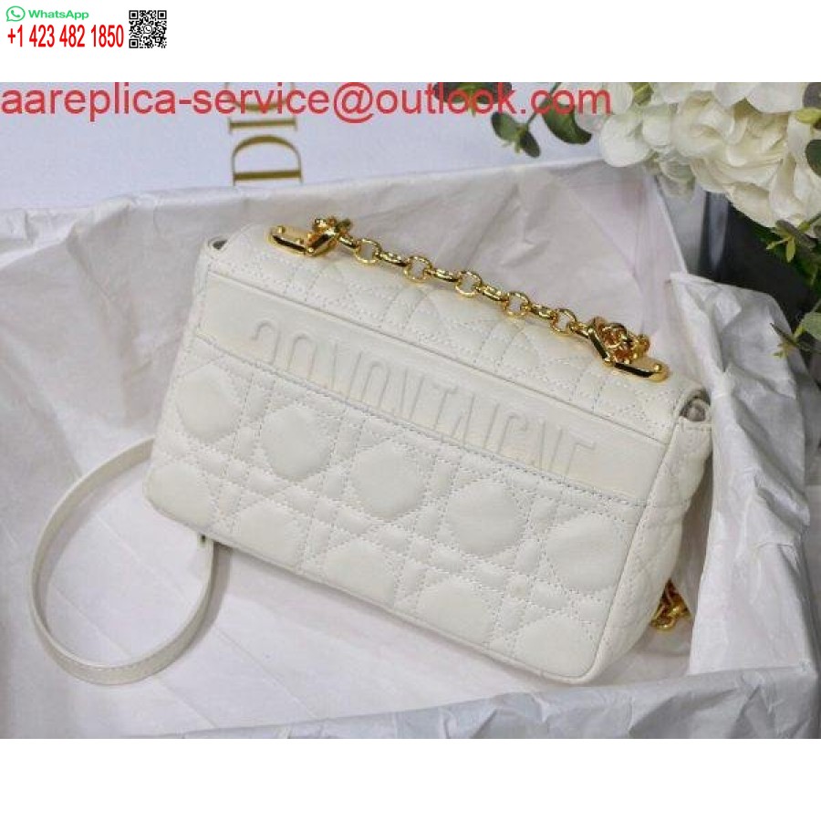 ρεπλίκα Dior M9241 Dior μικρή τσάντα Caro Dior λευκή