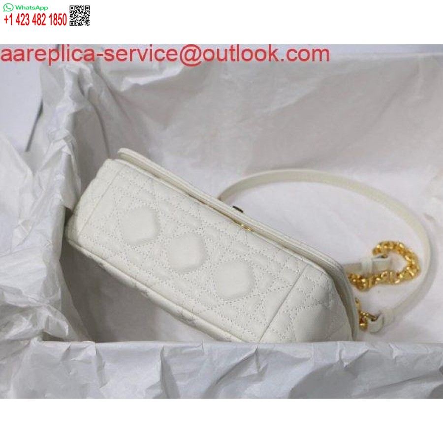ρεπλίκα Dior M9241 Dior μικρή τσάντα Caro Dior λευκή