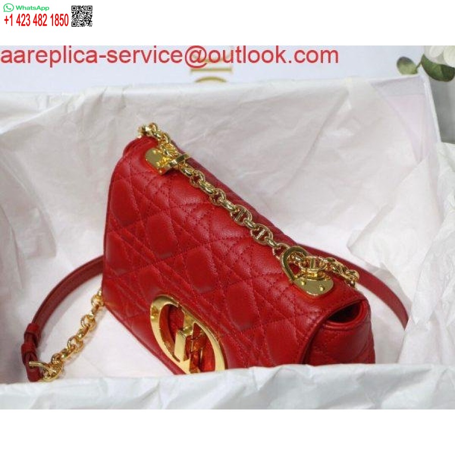 Replica Dior M9241 Borsa Dior Piccola Dior Caro Rossa