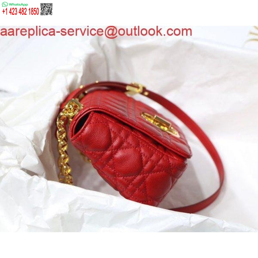 Replica Dior M9241 Borsa Dior Piccola Dior Caro Rossa