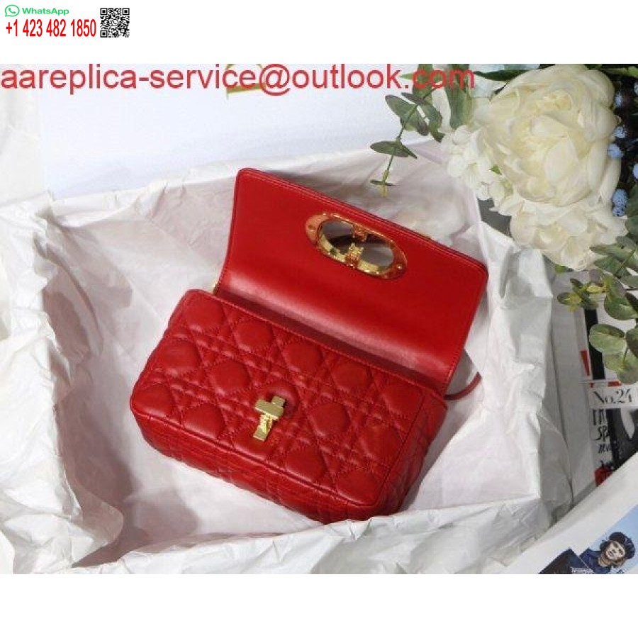 Replica Dior M9241 Borsa Dior Piccola Dior Caro Rossa