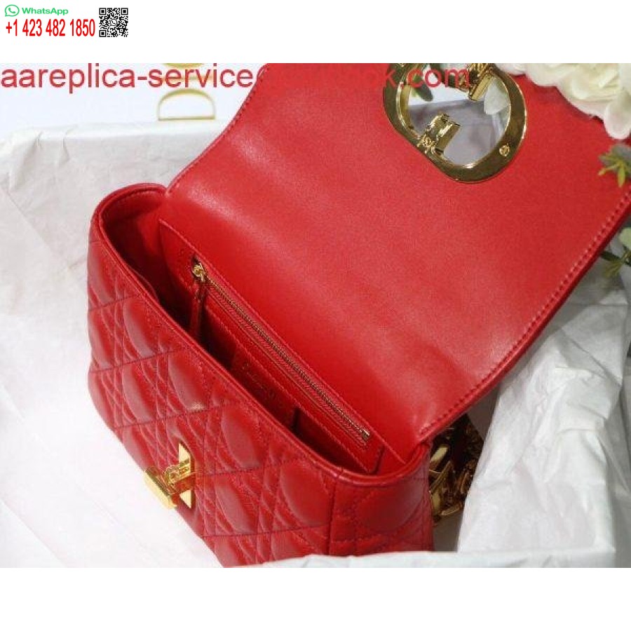 Replica Dior M9241 Borsa Dior Piccola Dior Caro Rossa