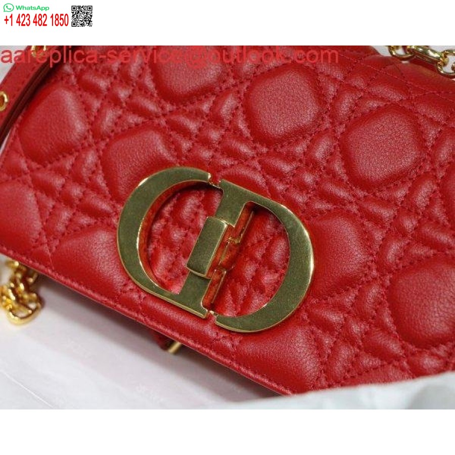 Replica Dior M9241 Borsa Dior Piccola Dior Caro Rossa