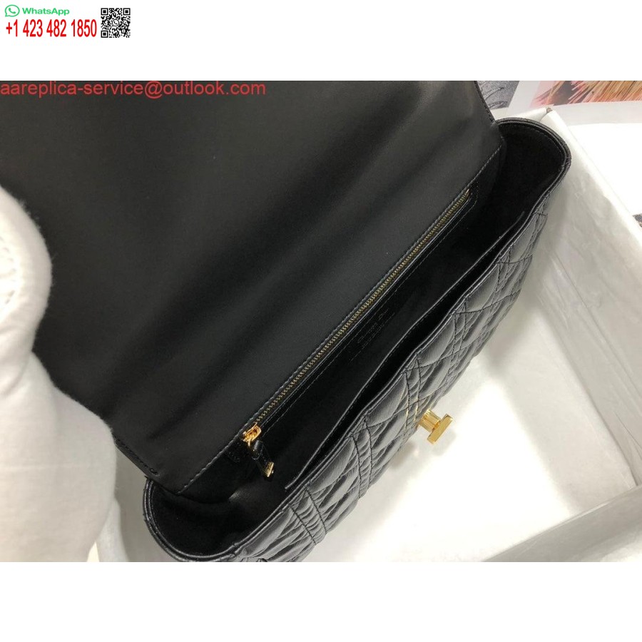 レプリカ ディオ Rm9243 ラージ カロ バッグ カーフスキン ブラック ロゴ ゴールド