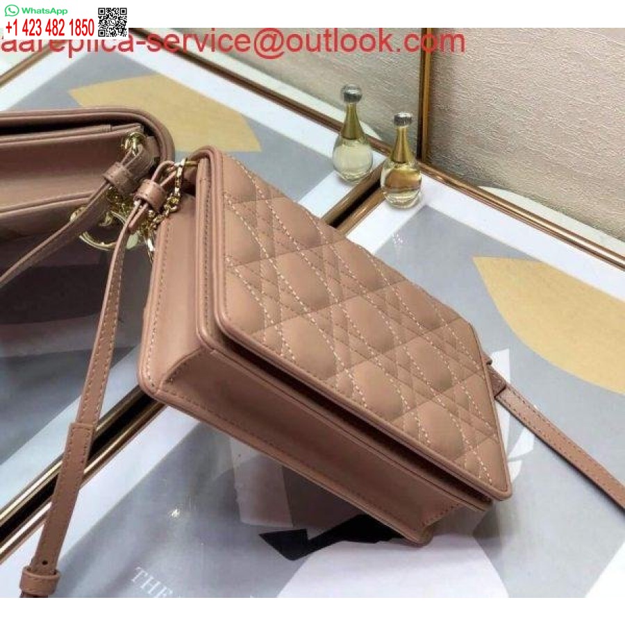 Replica Dior S0855 Dior Lady Dior Påse Ultramatt Cannage Kalvskinn Naken