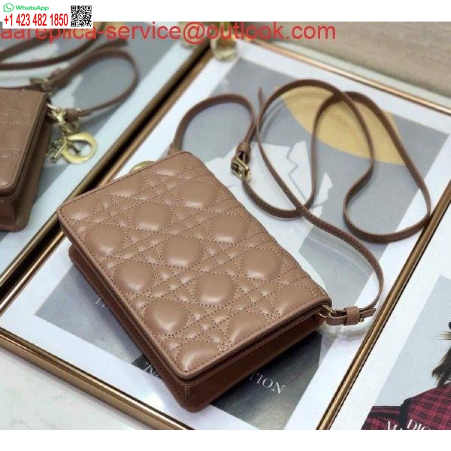 Replica Dior S0855 Dior Lady Dior Påse Ultramatt Cannage Kalvskinn Naken