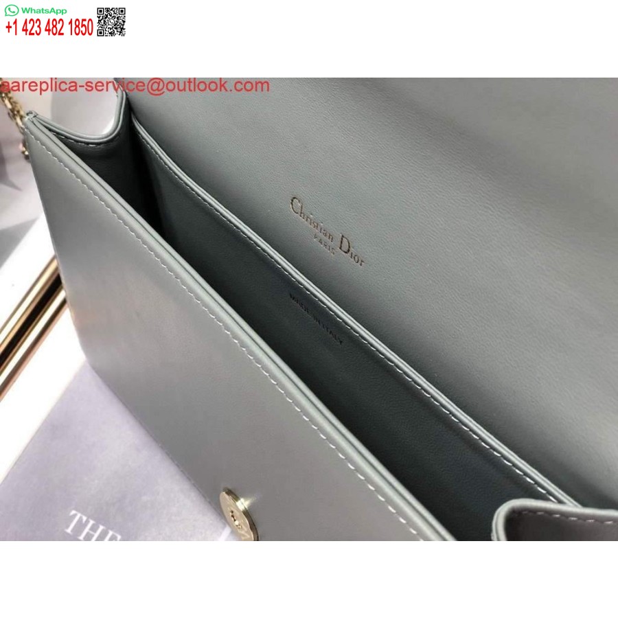 Replica Dior S0204 Lady Dior Pouch Ultramatte Cannage Calfskin Light green