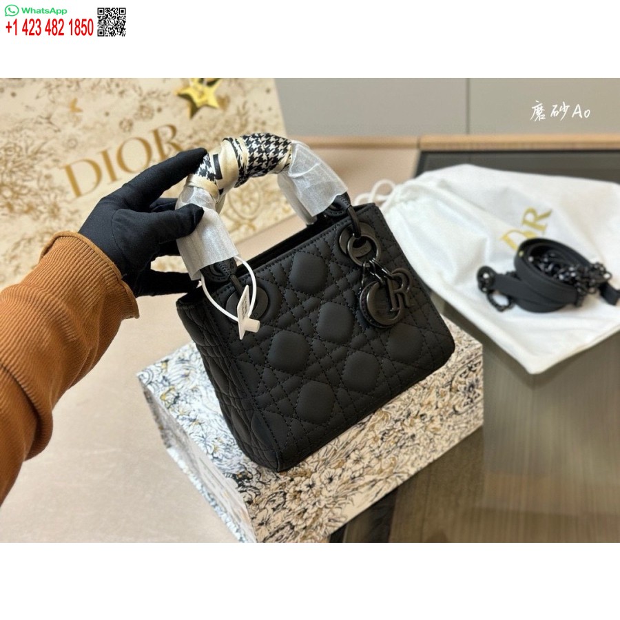 Nuova Borsa Tote Dior Principessa Anna Borsa Nera Smerigliata