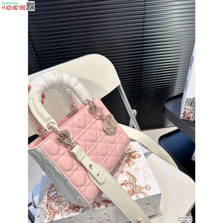 2024 M. Dior Princesė Anna Rankinė Rožinė Rankinė