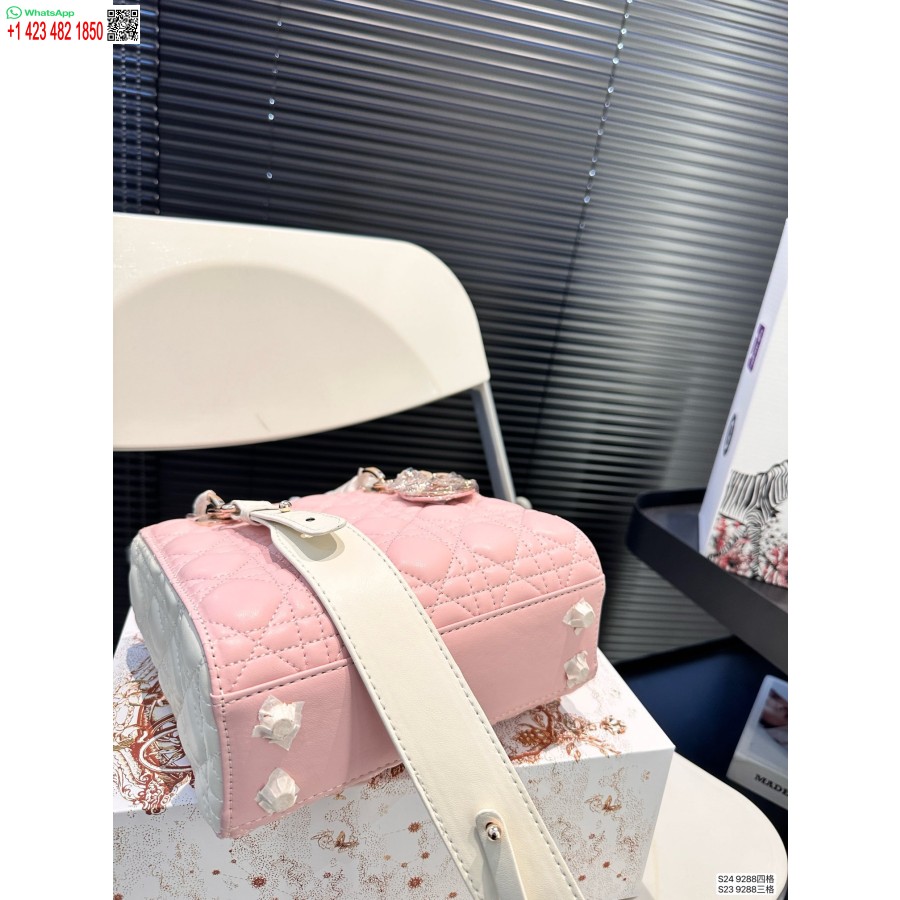 2024 M. Dior Princesė Anna Rankinė Rožinė Rankinė