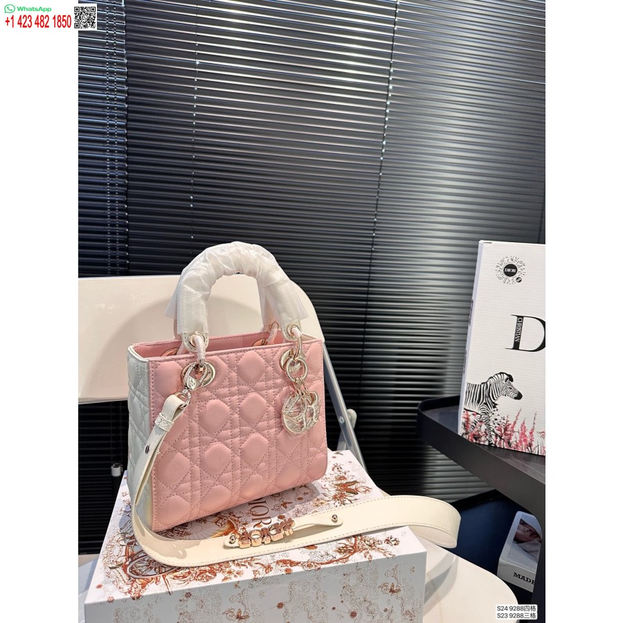 2024 Dior Princess Anna Draagtas, Roze Handtas