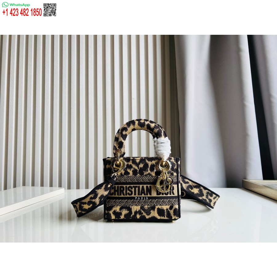 2024 Dior Torba Princeze Anne Torbica S Vezom Jelena Leoparda