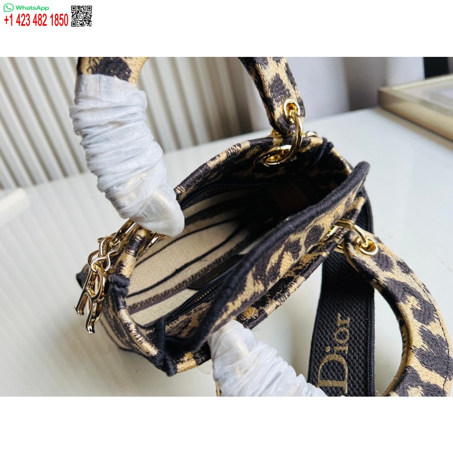2024 Dior Torba Princeze Anne Torbica S Vezom Jelena Leoparda