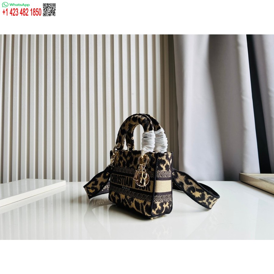 2024 Dior Torba Princeze Anne Torbica S Vezom Jelena Leoparda